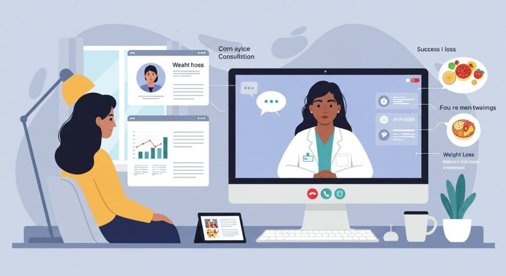 Weight loss treatment with an online endocrinologist