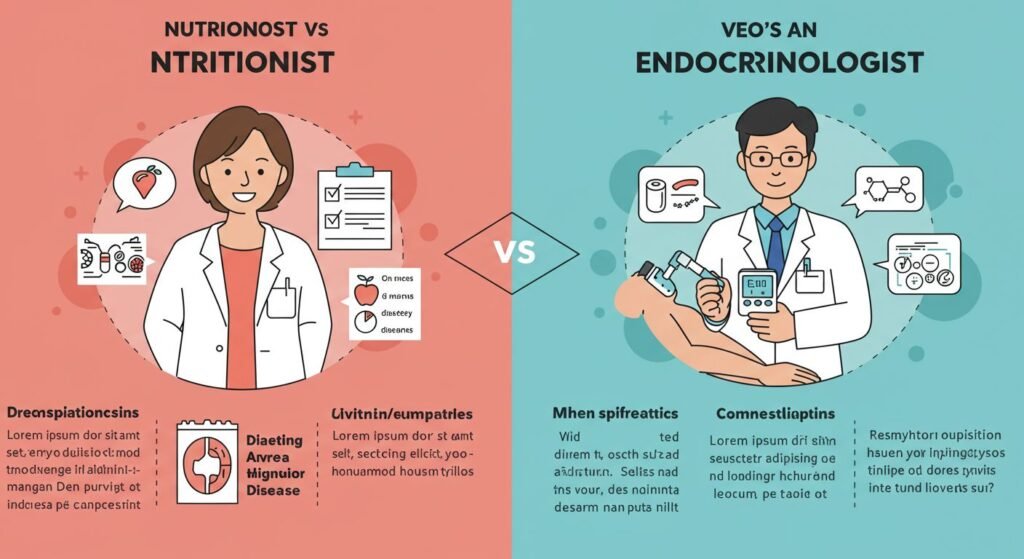 What Distinguishes a Nutritionist from an Endocrinologist?